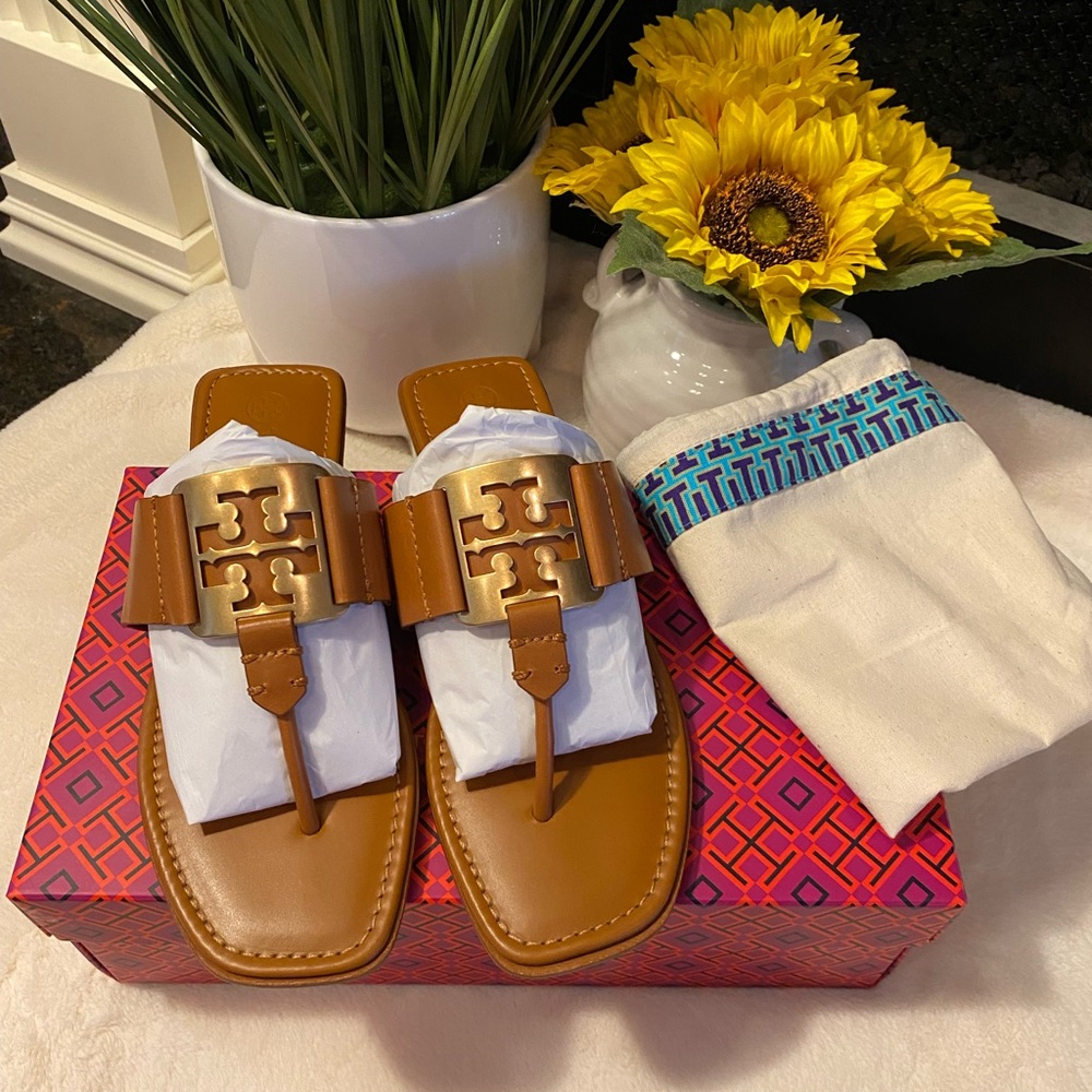 ✨NIB✨Tory Burch Georgia Sandal Calf Leather - Picture 2 of 9